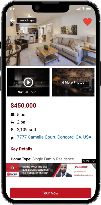 Screenshot of Detailed property details